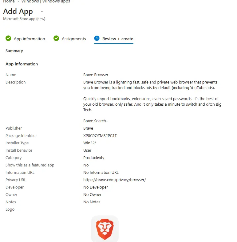 App logo configuration